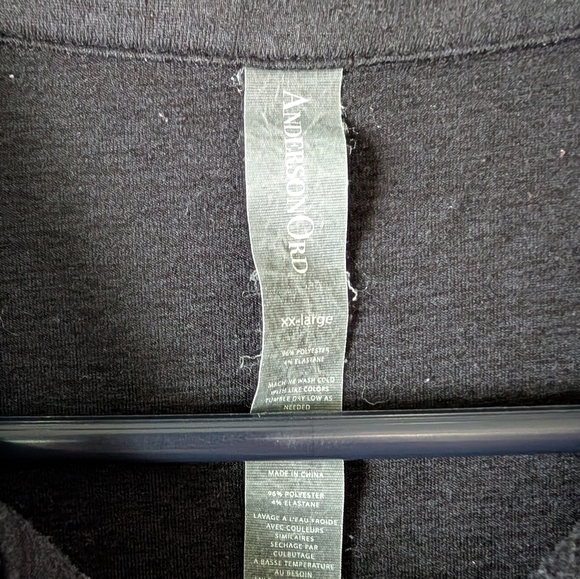 AndersonOrd Men's Black Performance Polo Shirt XXL - Picture 2 of 5